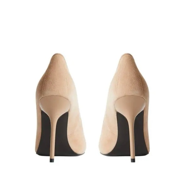 REISS Pointed Toe suede Pump in cream beige NEW - Picture 3 of 8